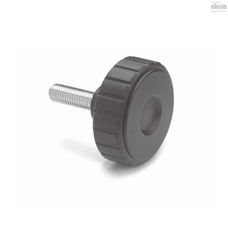 ELESA Zinc-plated steel threaded stud, MBT.45 p-M6x10-SOFT MBT-p-SOFT